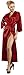 Produktbild DKaren Damen Morgenmantel aus Satin (Weinrot, M)