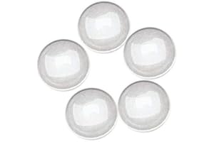 Dophee 100Pcs Crystal Clear Rotonda Cabochon Posteriore Piana Cupola di Vetro delle mattonelle Gioielli Fare, 10mm