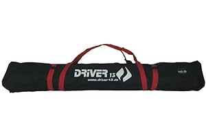 Driver13 ® Sac à Skis Sac à Skis pour bâtons de Ski, Sac à Skis pour Le Rangement et Le Transport Pendant Le Ski, étanche 160 cm Noir-Rouge