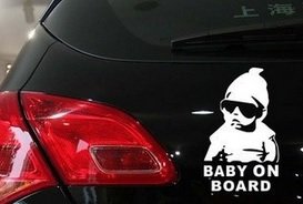 Baby on Board Car Sticker Weiss - 2