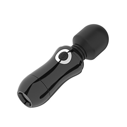 Preisvergleich Produktbild SLONG Massagegerät Für Körper Therapeutische, Wiederaufladbare Medizinischem Silikon Griff Massager mit Wasserdichter Funktion Schnurlos,Black