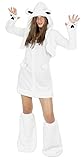 Foxxeo 40209 | sexy Eisbär Kostüm für Damen Damenkostüm Karneval Fasching Party Tier Gr. S - XL, Größe:M