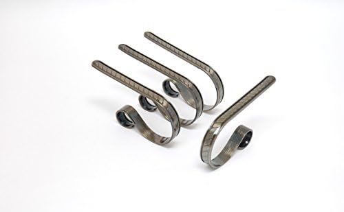 The Original MantleClip 4 pack Embossed Rope Design Antique Brass