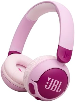 JBL Junior 320 BT Cuffie On-Ear Bluetooth Wireless per Bambini, con Microfono Integrato, 50 Ore di Autonomia, Safe Sound, Limitatore del Volume, Facili Controlli, Set Adesivi, Pieghevoli, Viola