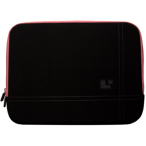 SumacLife schwarz MIcrofiber Microfaser-Hülle Shock Resistant Stoßfest Pouch Notebooktasche 39,6 cm (15,6 Zoll) Notebook für Acer Aspire Style Sony Vaio Asus Fujitsu Lifebook Samsung Serie Toshiba Satellite Apple Macbook Pro HP (schwarz-Rosa)