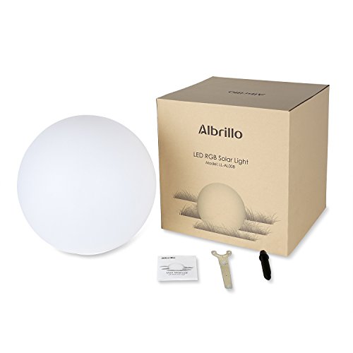 Albrillo Solarleuchten Garten Kugel Automatisch-Farbwechsel Ø 30cm - 7