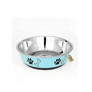 VetSafe Stainless Steel Food and Water Feeding Bowl for Dogs & Pets Dolly Bowl Medium