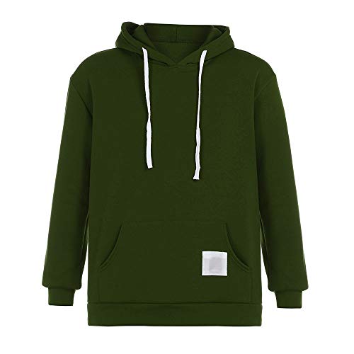 Sudadera con Capucha para Hombre, BBestseller Otoño Invierno Color Sólido Camiseta Calientes Chaqueta de Abrigo Blusa Pullover Streetwear Chándal