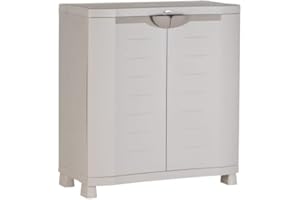 plastiken M258517 - Medio Armario de Resina 2 estantes Space Saver 100 x 90 x 45 cm