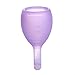 Produktbild Menstruationstasse - Lady Silikon Menstruationstasse FDA-zertifiziert, Tampon Und Pad Alternative Hygieneschutz Für Damen Mooncup Wiederverwendbare Medizinisch-hochwertige Silikon-Lila 25ML / 30ML