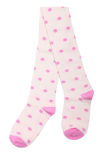 Weri Spezials Baby and Children Tights, Cream, Peas, Size: 9-10 years (134/146)