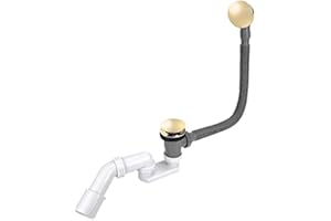 TYCNER Acabado Color Dorado Desagüe Bañera Baño Largo Flexible Sifón