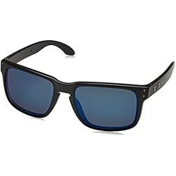Oakley Sonnenbrille Holbrook, Gafas de Sol Polarizadas Unisex, Negro (Matte Black/Emerald Iridium Polarized), Talla única
