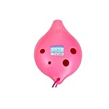 Material ambiental sanitario Aishanghuayi-ou Ocarina, plástico de 6 orificios con tono medio C, resistente a las caídas para que los estudiantes aprendan, adecuado para principiantes, rosa Protección del medio ambiente