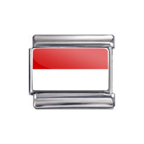 Preisvergleich Produktbild Italian Charms Modul Nationalflagge Monaco ...by Kult-Schmuck