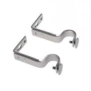 Winomo 2pcs Adjustable Curtain Drapery Rod Bracket Curtain Holder