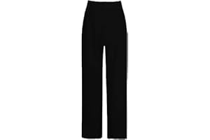 Crazy Fashion Womens Wide Leg Loose Baggy Fit Harem Culottes Flared Pants Elastic Waistband Ladies Plus Size Palazzo Summer Trousers for Women UK 8-26