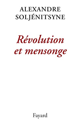 Télécharger Révolution et mensonge Francais PDF