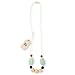 Fox & Finn 'Madison' Silicone Teething Necklace for Babies | Safety Knotted Silk Rope | Does Not Pull Out Hair | 14 Inch Drop (latte + cobalt + mint + marsala)