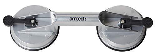 Am-Tech - Soporte doble de ventosa (aluminio)