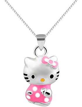 Red Moon Damen Halskette 45 cm mit Hello Kitty Anhänger,925 Sterlingsilber [CM4133]