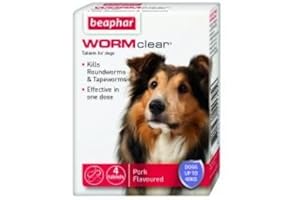 Beaphar Uk wormclear Up To 40 kg Dog 4tab Package of 1