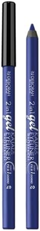 Deborah Milano - Matita Occhi 2 in 1 Gel Kajal e Eyeliner, Waterproof fino a 24H, Lunga Durata, Pigmenti Intensi e Texture Burrosa, Dona uno Sguardo Intenso e Definito, 07 Blue, 1.21 gr