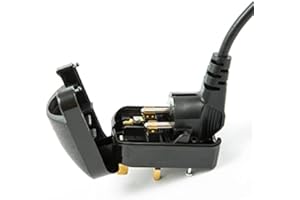 MR. GADGET'S SOLUTIONS Mr.Gadget's Solutions (Grounded) European EU Schuko to UK 3 Pin Converter Plug 13A, Black