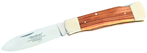 Hartkopf-Solingen Erwachsene Taschenmesser Hartkopf Taschenmesser, Stahl 1.4110, Olivenholz, Neusilber,, Mehrfarbig, One Size, 322510