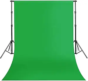 HIFFIN Green Backdrop Background 8 x12 FT for Chromakey Live Stream Video Recording Editing Gaming Kine Master MX takatak YouTube Video Shooting