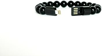 illumitrend ® - USB Charging Beads Bracelet (IPhone &amp; Android) Data Cable (Fashionable) (IPHONE, BLACK)