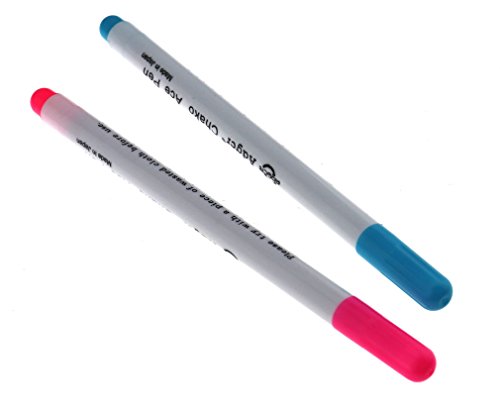 12x Markierstift für TextilienTrickmarker wasserlöslich selbstlöschend rosa blau - 2