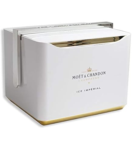 Seau à Champagne Moët & Chandon Ice Imperial - Capacité 6 Bouteilles (0.75L) Ou 3 Magnums (1.5L) - Plastique Blanc Mat