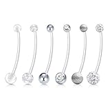 piercing ombligo embarazo cicatriz Bar flexible, bonito y agraciado. Los materiales son seguros e inofensivos, son buenos para la piel y la salud.