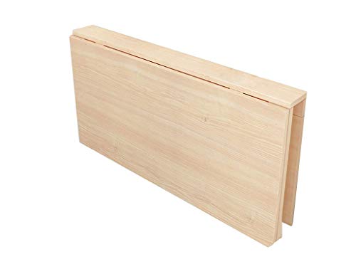 zdz Bureau d'ordinateur Portable à Feuilles Mobiles et muraux rabattables, Table Suspendue Peu encombrante pour Bureau, Chambre à Coucher, Salle de Bain ou Balcon, Bois Massif (Taille: 120x40cm)