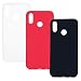 Produktbild Huawei P Smart Plus Handyhülle Huawei P Smart+ Hülle Case Cover Silikon Weich Tasche Einfarbig Schutzhülle Handytasche Skin Softcase Dünn Schale Bumper Handycover*3 Silikonhüllen Klar Stil-Set3
