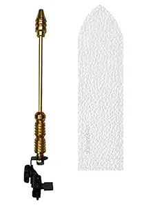 EncoreAuto Golden Car Light Flag Rod with Universal Bracket and Cover (White) for All Car Models/Judgement Rod/Corner Rod