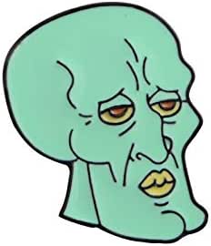 Xiongz Green Classic Cartoon Character Squidward Brooch Ugly Twisted Green Head Face Devil Enamel Pin Denim Backpack Badge Child Gifts Amazon Co Uk Sports Outdoors