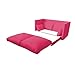 Ready Steady Bed Comfortable Children's Kids Drill 2-Seater Sofa Bed, Fuchsia Pink