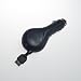 Produktbild NFE² Kompaktes KFZ Ladekabel 12V - 24V mit Aufrollmechanismus in mattschwarz für Samsung C180, C270, C3050, C3060 und C5212