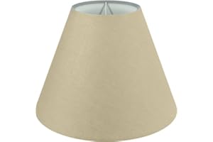 Wogati® Premium Lampenschirm E14/E27 Baumwolle | verschiedene Größen & Farben | Beige S | Stehlampe, Hängelampe, Tischlampe