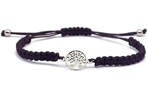 Storela Handmade Silver Plated Tree of Life Bracelet Personalized Braided Charm Bracelet Perfect for Womens & Men Ideal for a Friendship Bracelet, Anniversary,Family Gift & Festival Accessories