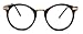 Produktbild Zeitlose Fashionbrille im 50er 60er Vintage Look Nerdbrille Streberbrille Pantobrille Nasensteg u.Bügel aus Metall VN53 (Schwarz)