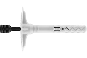 Index - 200 chevilles de fixation de panneaux isolants 10 x 100 mm (D. 10 mm) avec clou polyamide