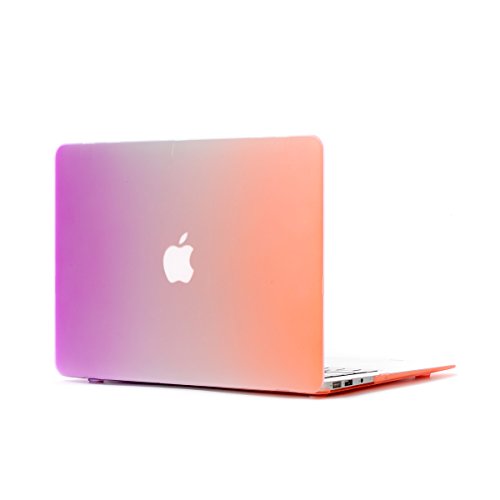 Macbook 12 Inch New Hülle(A1534),SongNi® Rubber Coated for MacBook Matte Surface Hard Shell Hülle Cover Protector for Apple Macbook 12 inch with Retina display(Purple/Orange)