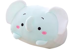 LICHENGTAI Oreiller en Peluche, 20cm Jouet en Peluche Mignon éléphant Oreiller de Corps Animal en Peluche Jouet Étreignant de Dessin Animé Doux, Cadeau pour Enfants Bébé Filles Garçons Anniversaire Noël