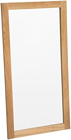 Camberley Oak Large Wall Mirror with Wooden Frame in Light Oak Finish 120 cm
