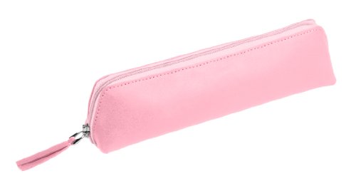 spécification Lucrin Trousse Scolaire Cuir de Vachette Lisse Rose