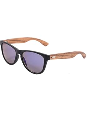 SHINU Wooden Wayfarer-Sonnenbrille UV400 bunten Flash-Spiegel-Objektiv-Holz Brillen-Z6100