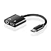 Produktbild Boomder Handy-Adapter Typ-C zu 3,5 mm AUX Audio Kopfhörer Ladekabel Adapter Fr Samsung S8 Note8 Linie Laden (Farbe : Black)